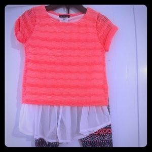 💘Girl's fashion top and leggins set
